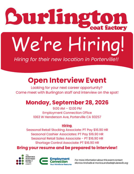 Burlington Open Interview Event 9.15.26