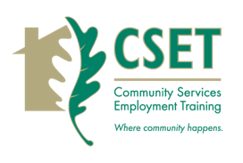 This is the logo for Community Services Employment Training (CSET). 