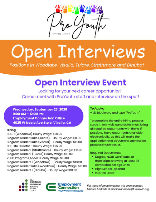 ProYouth Open Interview 9.23.26
